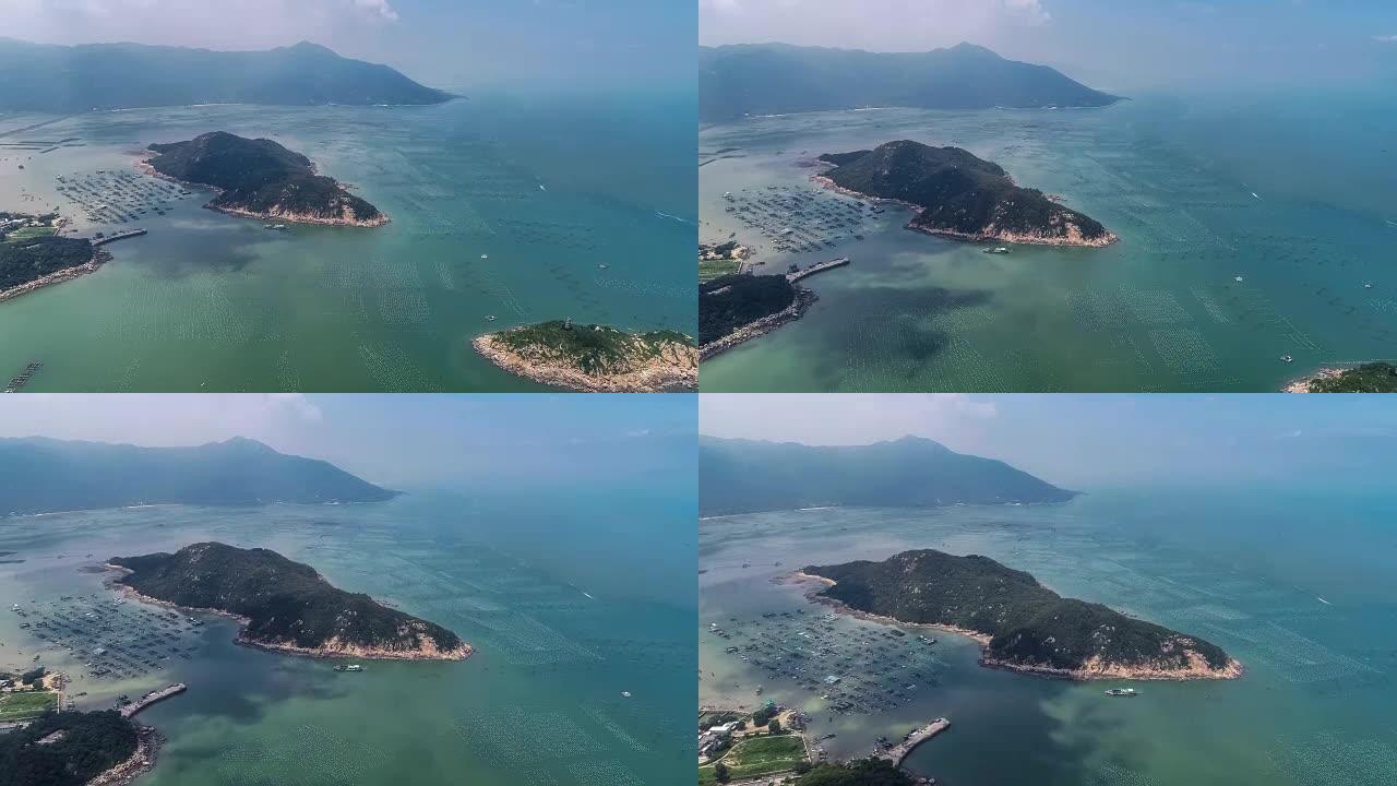 岛屿的鸟瞰图海岛山海视频素材山水