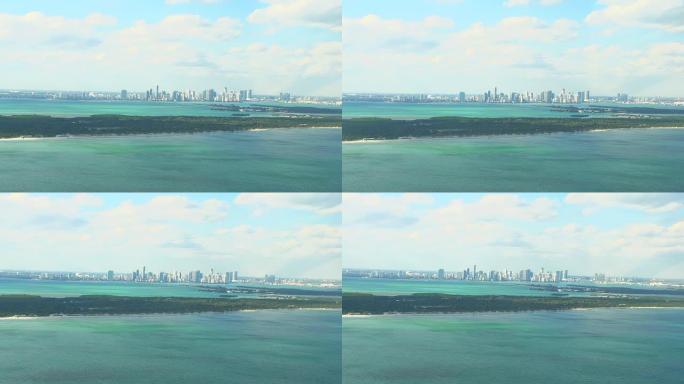 高清：空中迈阿密天际线