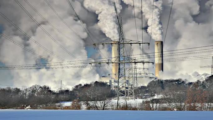 空气污染碳排放全球变暖烟囱烟雾