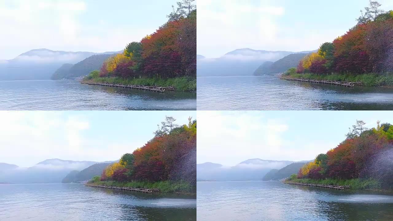 韩国秋季的南美岛