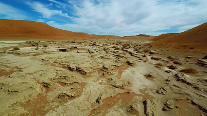 在纳米布沙漠的赫利死了Vlei