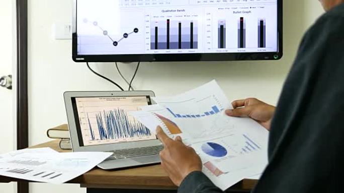 商业人员开发一个商业项目并分析市场数据。