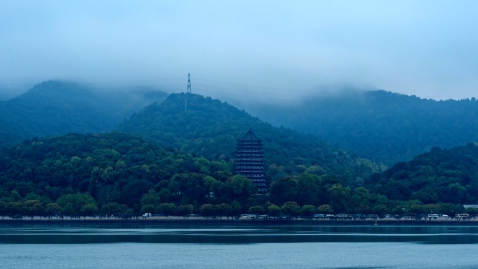 烟雨蒙蒙钱塘江六和塔1