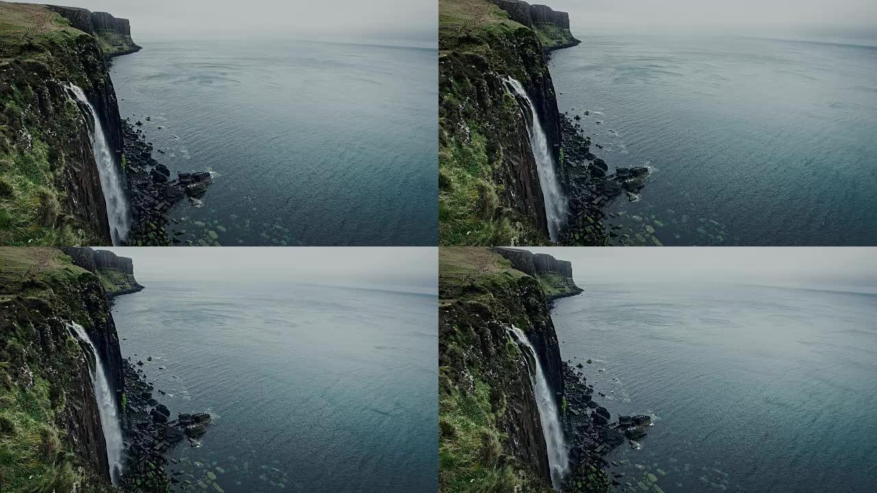 基尔特岩,斯凯岛基尔特岩斯凯岛海边瀑布