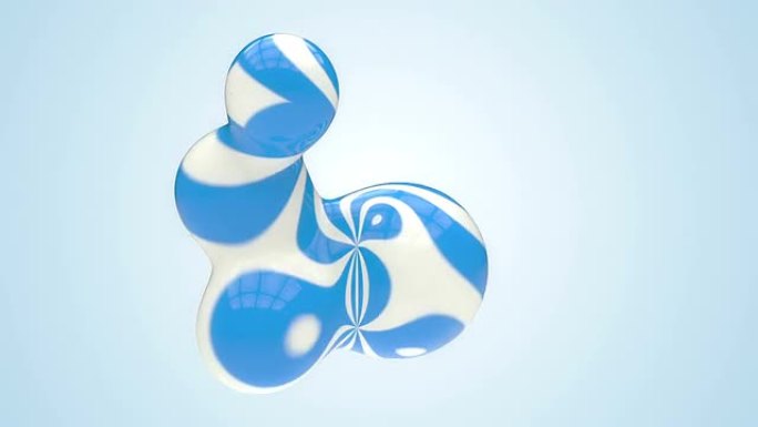 阿尔法蓝色抽象条纹移动球体