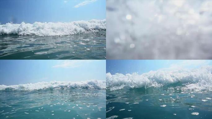 SLO MO海浪溅到相机上