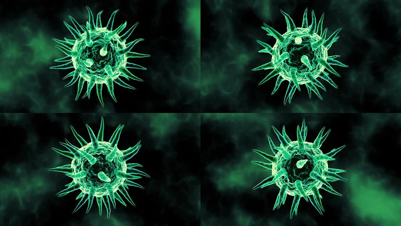 分离的绿色病毒背景