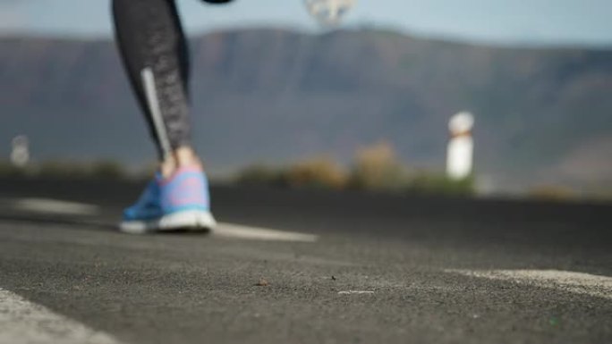 跑步跑步特写脚步特写跑步训练