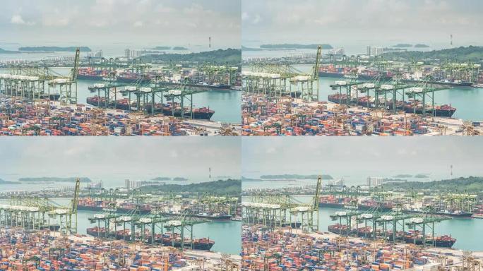 新加坡码头和运输集装箱