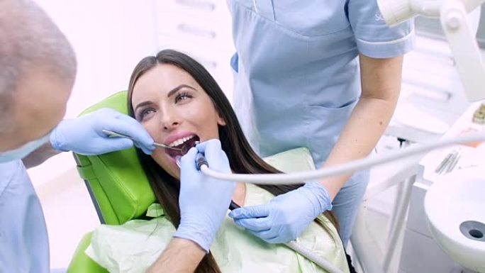 牙科手术女性牙科美女