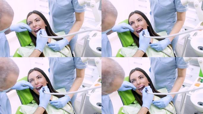 牙科手术女性牙科美女