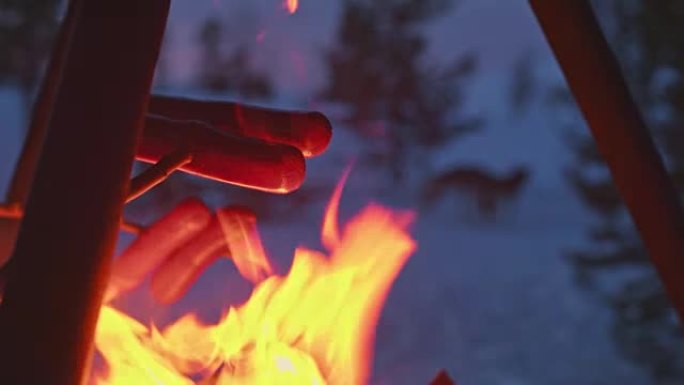 挪威篝火烧烤香肠挪威篝火烧烤香肠