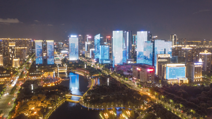 佛山千灯湖夜景延时合集