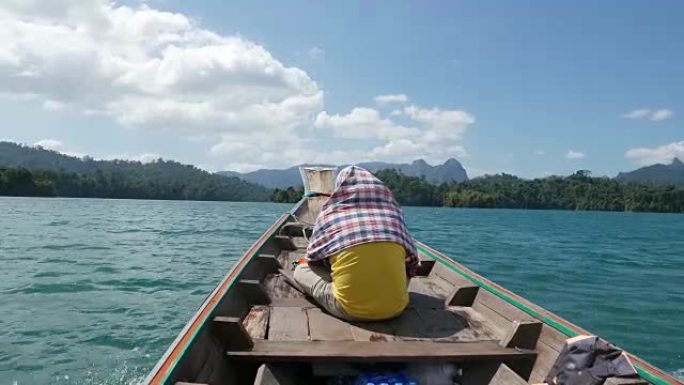 泰国，Cheow Lan Lake或Rajjaprabha大坝水库