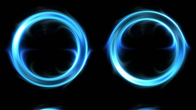 循环唯美蓝色光环光圈光环