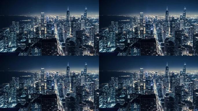 T/L WS HA芝加哥天际线夜景