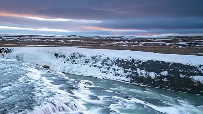 冰岛的古尔福斯瀑布
