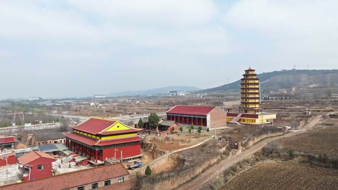 航拍长治市黄梅寺