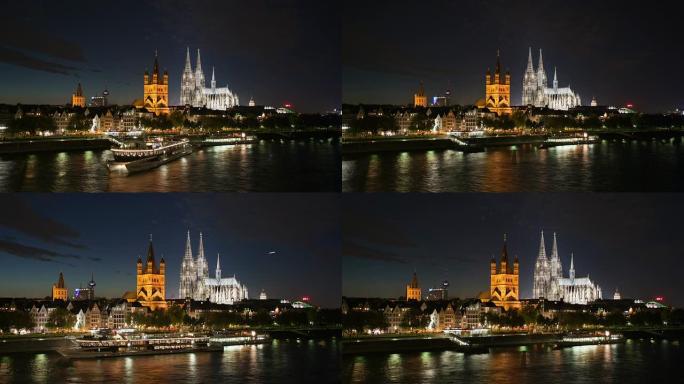 科隆天际线科隆天际线德国夜景