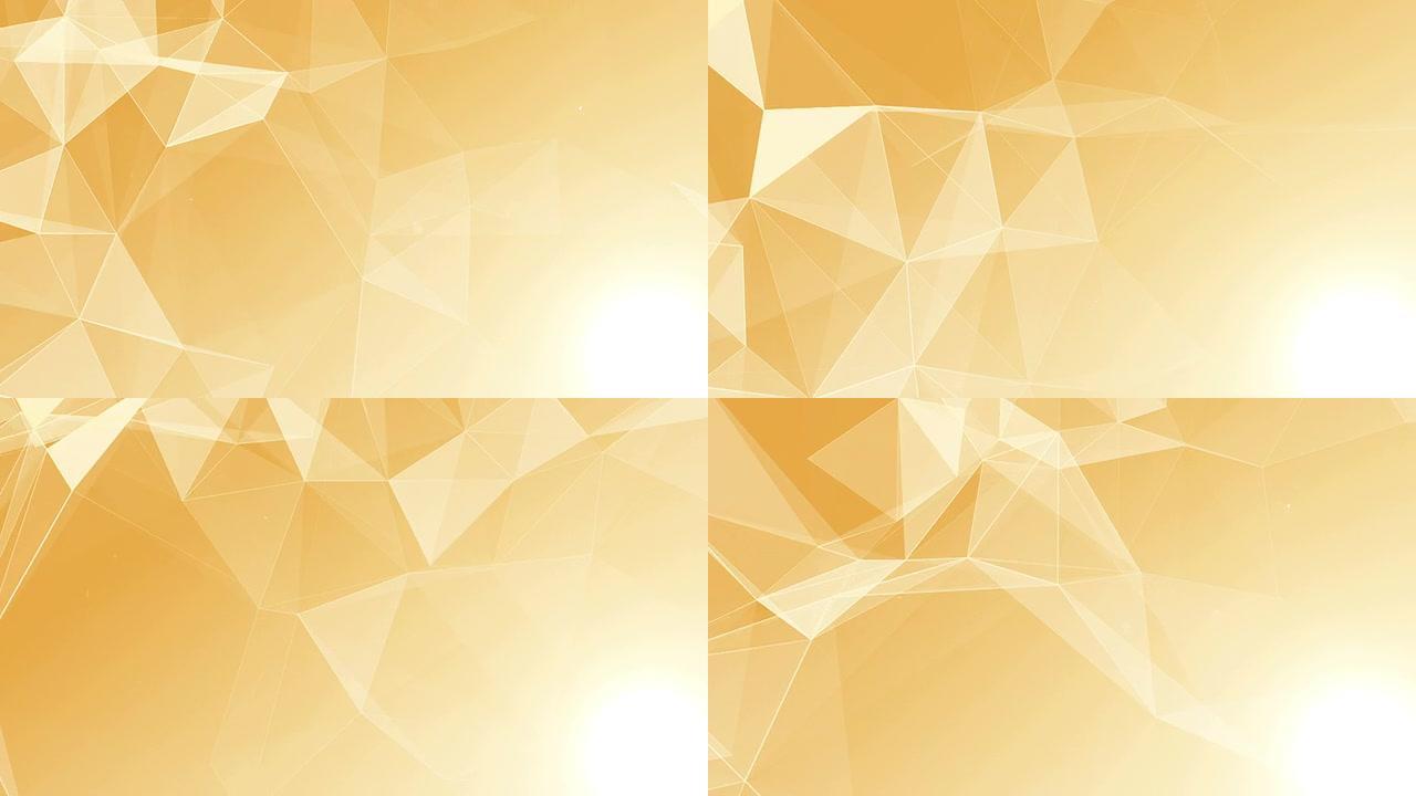 抽象几何三角形背景金色