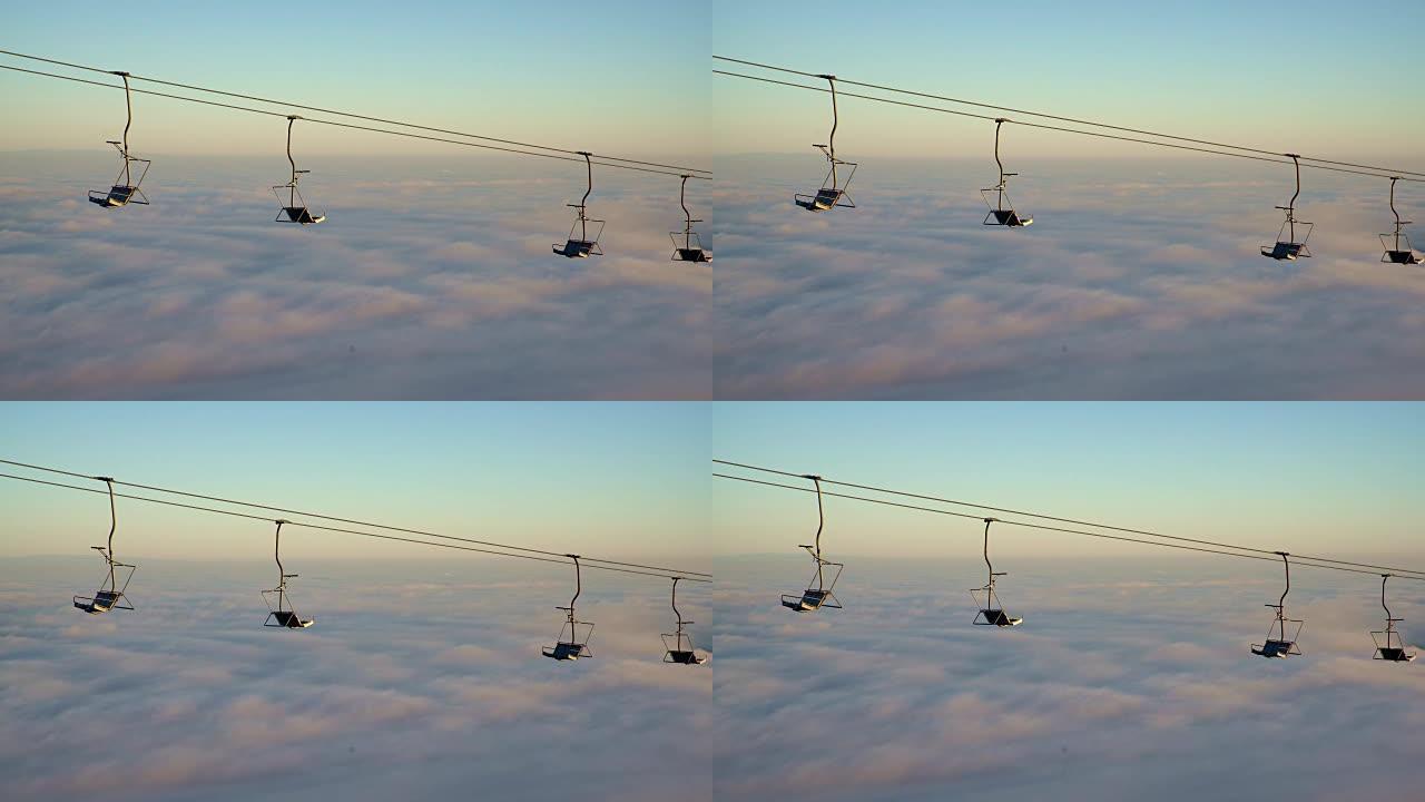 固定式滑雪升降机抵御雾气