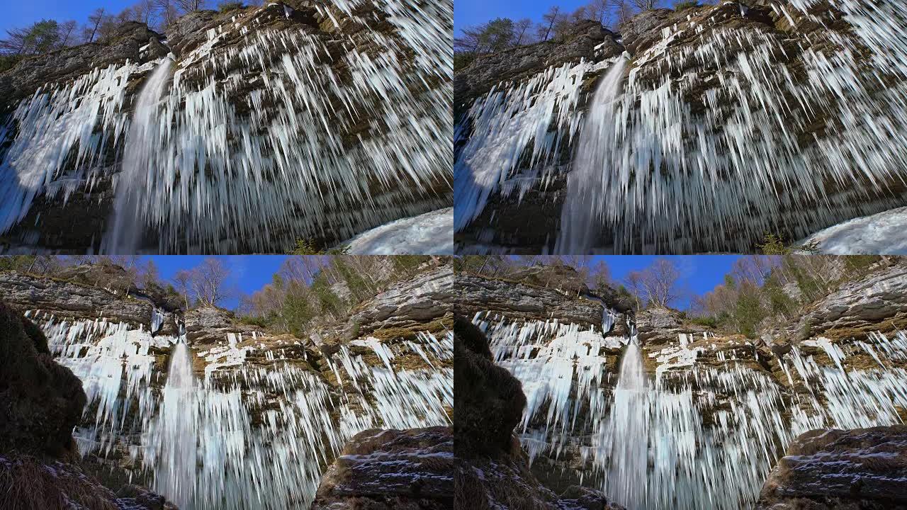 朱利安阿尔卑斯山的SLO MO DS著名瀑布
