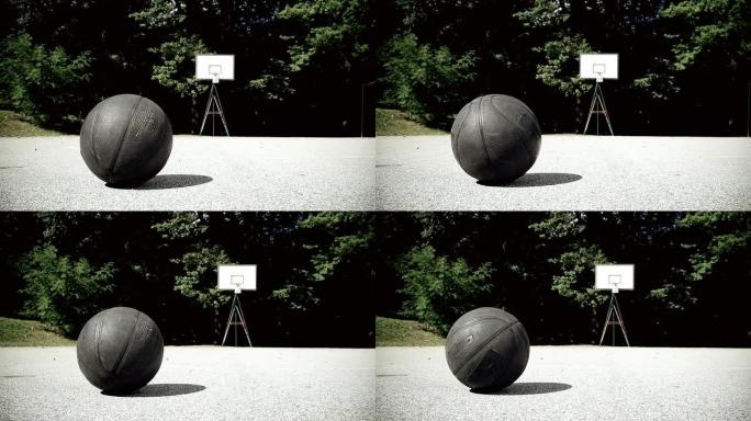 高清慢速运动：篮球旋转