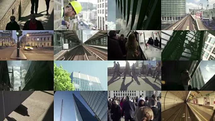 复合城市C视频墙分割画面分屏