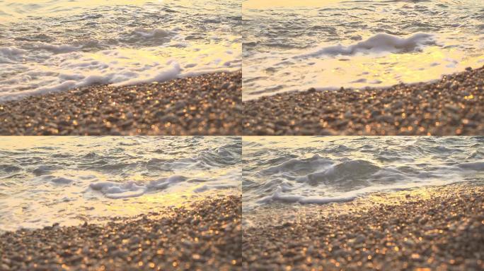HD SUPER SLOW MO：海浪拍打海滩