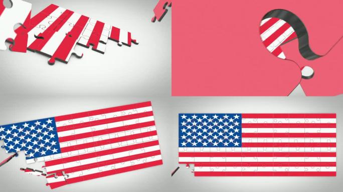 美国国旗拼图美国国旗拼图
