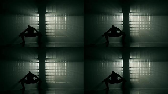 舞者运动前活动筋骨热身运动室内瑜伽