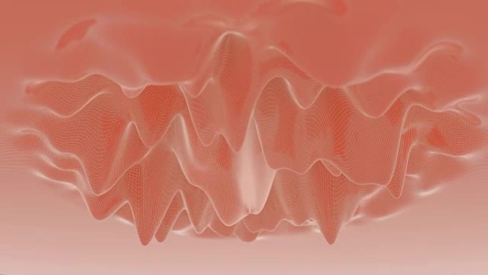 4k抽象起伏波形波动流体粉色
