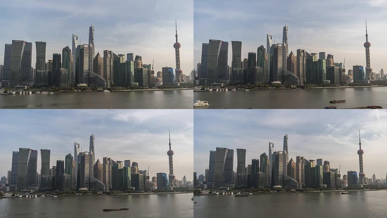 中国上海/上海市中心的T/L WS HA ZO高角度视图