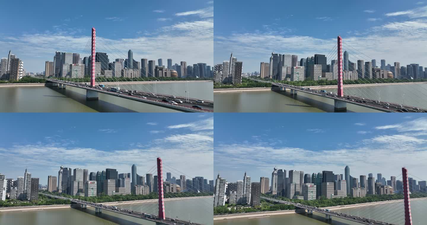 大气4K杭州三桥航拍桥