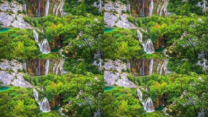 美丽的自然与瀑布在十六湖国家公园