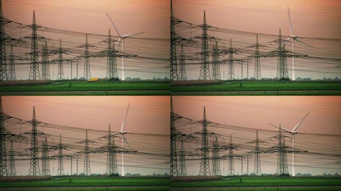 电力供应风力发电机风车风电网风能清洁能源