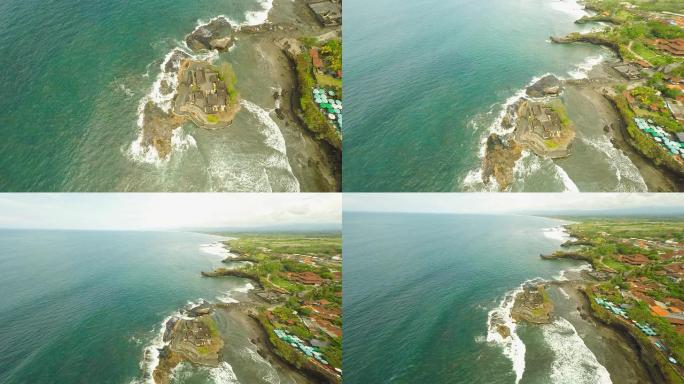 空中塔纳地段和巴厘岛的海岸线