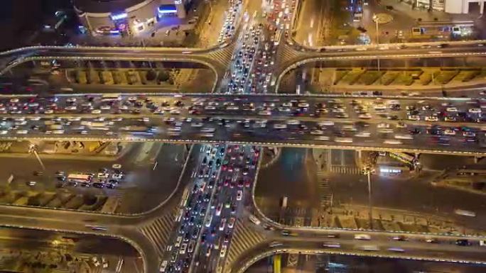 北京交通拥堵的T/L鸟瞰图