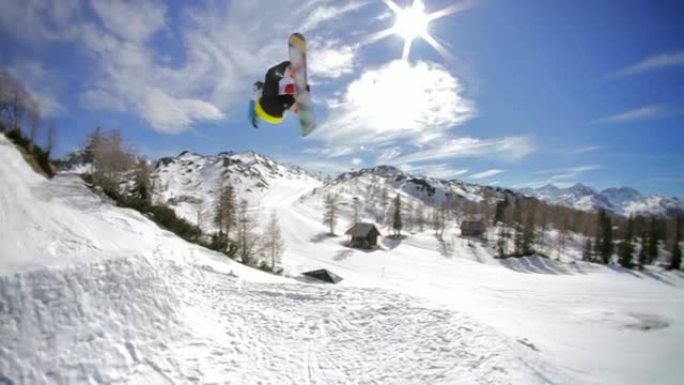 滑雪运动员表演技巧