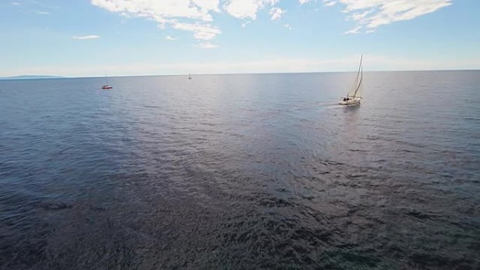 海上的飞艇海上水波大海