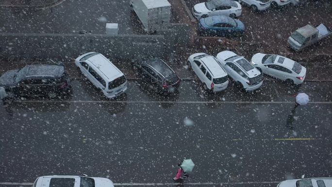 下大雪的慢动作