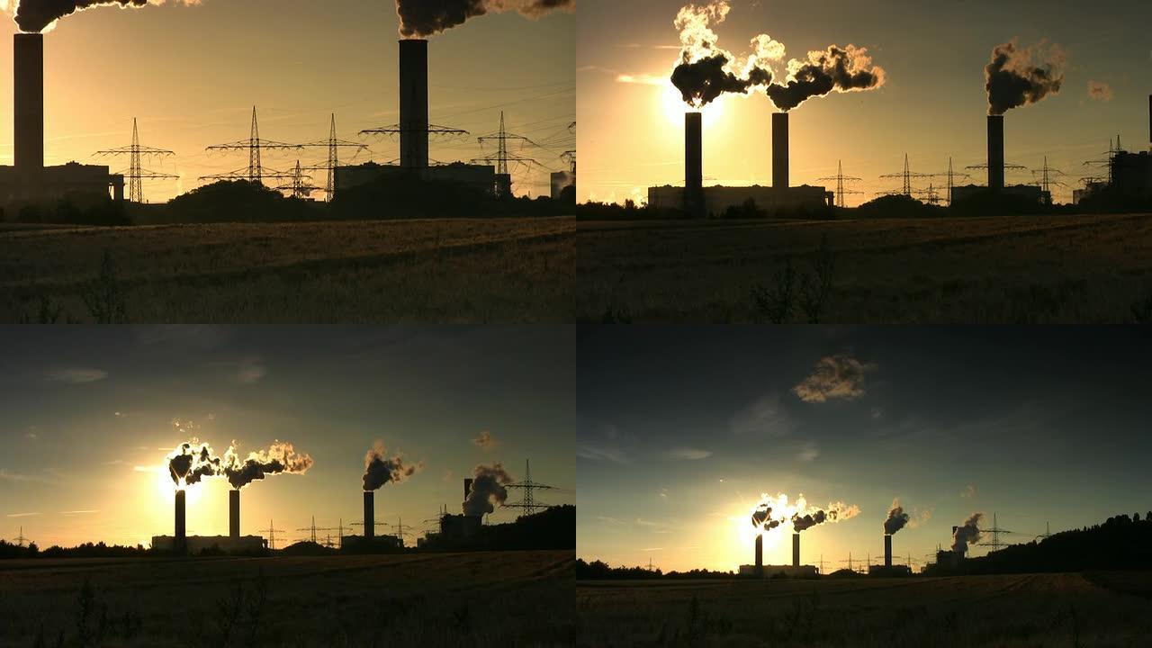 空气污染烟囱污染废气排放电网化工火电