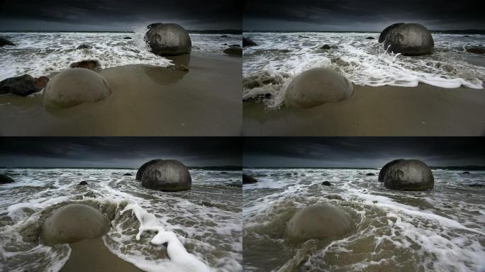 慢速运动：Moeraki Boulders