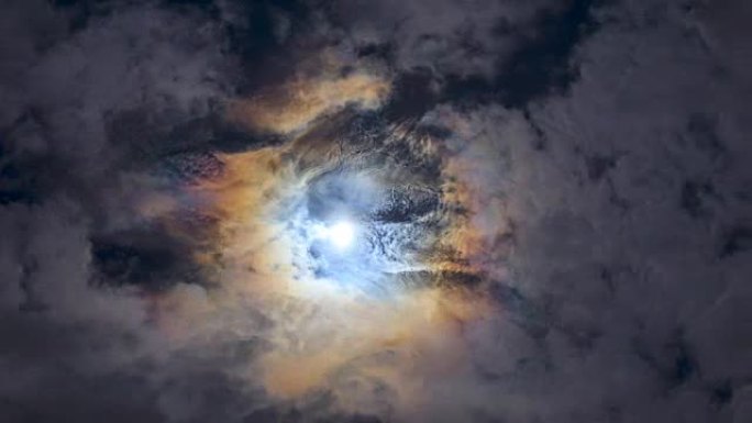 月亮的时光倒流天空云层黑夜夜晚雷击乌云暴