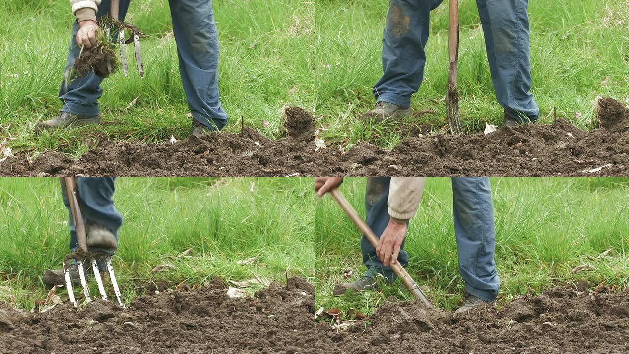 农民农民挖掘松土