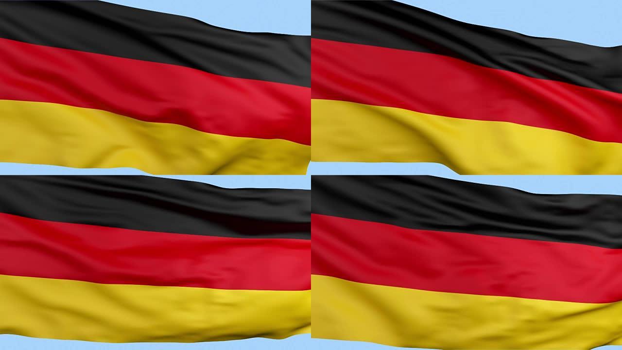 德国国旗挥舞着可循环的背景