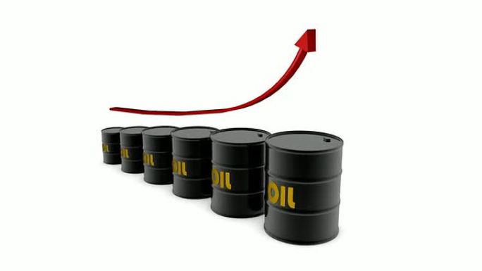 高清：桶和箭头显示油价
