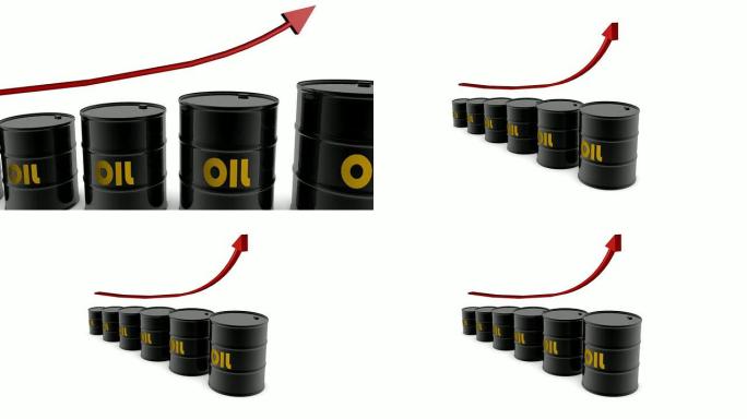 高清：桶和箭头显示油价