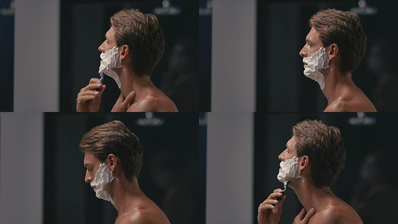 男人刮脸男人刮脸