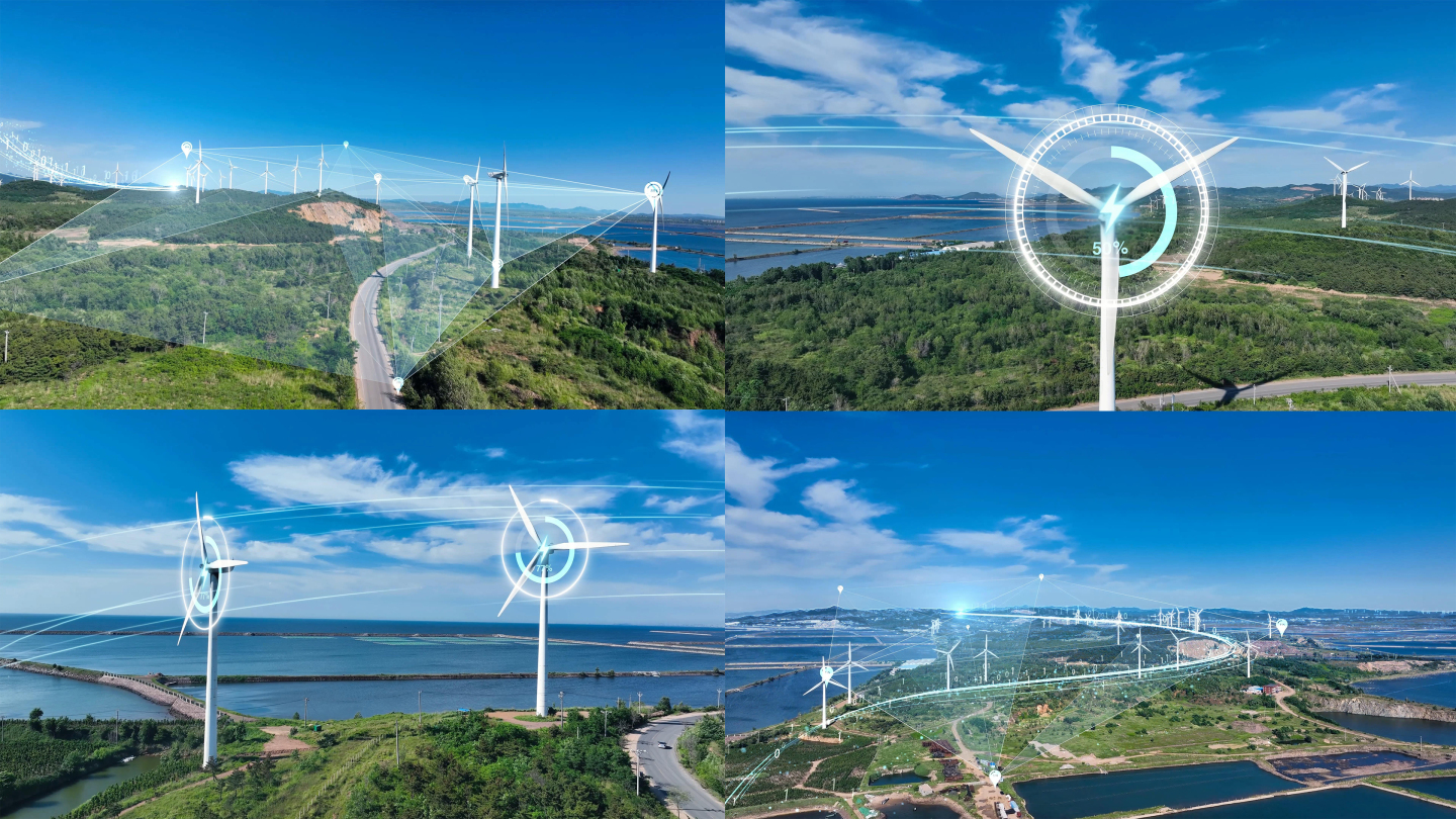 科技智慧风电电网风电科技新能源风力发电